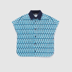 Picture of Patterned Blue Shirt For Boys - 22SS0NB3605