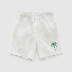 Picture of White Short With Palm Tree Logo For Boys - 22SS0NB3122
