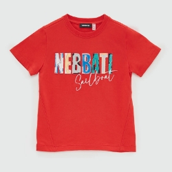 Picture of Red T-Shirt Nebbati Design For Boys - 22SS1NB3549