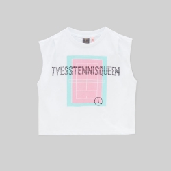 Picture of White Sleeveless T-Shirt For Girls - 22SS1TJ4525
