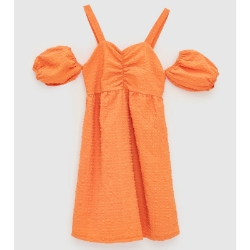 Picture of Off Shoulder Orange Dress For Girls - 22SS0TJ4923