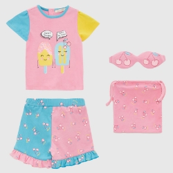 Picture of Patterned T-Shirt And Short Set - 22SS0BG2805
