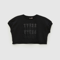 Picture of Black Tyess T-Shirt For Girls - 22SS0TJ4513