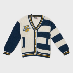 Picture of Blue And White Cardigan Top For Boys - 22PFWNB3718